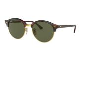 Ray-Ban Clubround Solglasögon i Havana Röd Brown, Unisex