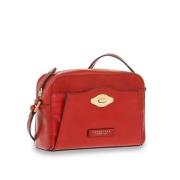 The Bridge Röd Läder Crossbody Väska Barbara Red, Dam