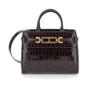 Tom Ford Brun Croc Topphandtag Väska Brown, Dam