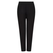 Armani Exchange Svarta Viskos Cropped Byxor Black, Dam