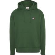 Tommy Jeans Grön Hoodie Avslappnad Passform Sweatshirt Green, Herr