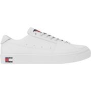 Tommy Jeans Vita Läder Låga Sneakers White, Herr