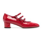 Carel Vintage Mary Jane Heel Red Sko Red, Dam