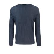 Emporio Armani Blå Crew Neck Ulltröja Blue, Herr