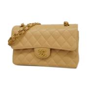 Chanel Vintage Pre-owned Tyg chanel-vskor Beige, Dam