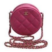 Chanel Vintage Pre-owned Tyg chanel-vskor Pink, Dam