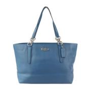 Coach Pre-owned Pre-owned Tyg axelremsvskor Blue, Dam