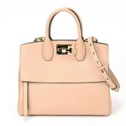 Salvatore Ferragamo Pre-owned Pre-owned Laeder handvskor Beige, Dam