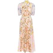 Zimmermann Pop Puff Sleeve Maxi Klänning Multicolor, Dam