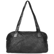 Bottega Veneta Vintage Pre-owned Laeder axelremsvskor Black, Dam