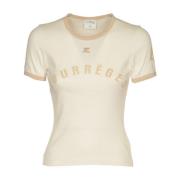 Courrèges Vita T-shirts och Polos Beige, Dam