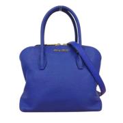 Miu Miu Pre-owned Pre-owned Tyg handvskor Blue, Dam