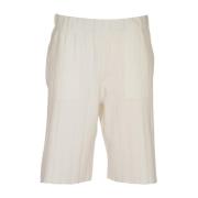 K-Way Vita Stickade Shorts White, Herr