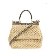 Dolce & Gabbana Sicily Mini axelväska Beige, Dam