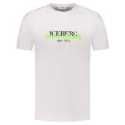 Iceberg Neon White Cotton Stretch T-Shirt White, Herr