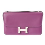 Hermès Vintage Pre-owned Tyg axelremsvskor Purple, Dam