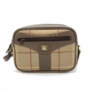 Burberry Vintage Pre-owned Tyg axelremsvskor Beige, Dam