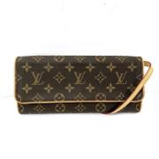 Louis Vuitton Vintage Pre-owned Canvas axelremsvskor Brown, Dam