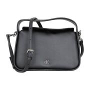 Calvin Klein Svart Mini Block Axelväska Black, Dam