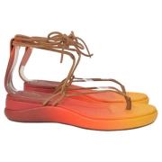 Chloé Pre-owned Pre-owned Laeder sandaler Orange, Dam