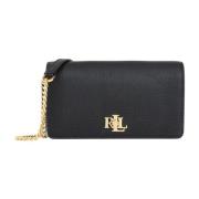 Ralph Lauren Svart Crossbody Tech Case Axelväska Black, Dam