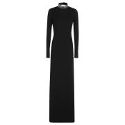 Alberta Ferretti Elegant Organzino Klänning Black, Dam