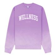 Sporty & Rich Bomull Crewneck Ivy Sweatshirt Purple, Dam