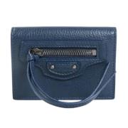 Balenciaga Vintage Pre-owned Laeder plnbcker Blue, Unisex