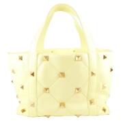 Valentino Vintage Pre-owned Tyg totevskor Yellow, Dam