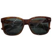 Gucci Vintage Pre-owned Plast solglasgon Brown, Dam