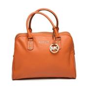 Michael Kors Pre-owned Pre-owned Tyg crossbodyvskor Orange, Dam