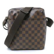 Louis Vuitton Vintage Pre-owned Tyg axelremsvskor Brown, Dam