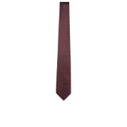 Canali Bordeaux Blommig Sidenslips Red, Herr