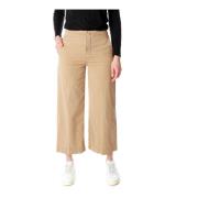 Drykorn Wide Trousers Beige, Dam