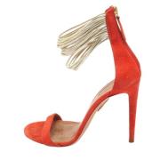 Aquazzura Pre-owned Pre-owned Laeder sandaler Orange, Dam