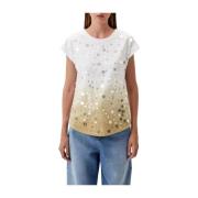 Actitude Dammode T-shirt med Unik Design Multicolor, Dam