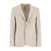 Eleventy Melange Single-Breasted Jacket Beige, Herr