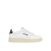 Autry Vintage Stil Låg Topp Läder Sneakers White, Herr