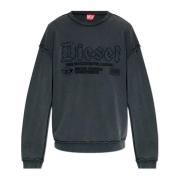 Diesel Sweatshirt med rå finish S-Boxt-Raw Gray, Herr