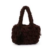 JW Anderson Chenille Interwoven Charm Väska Brown, Dam