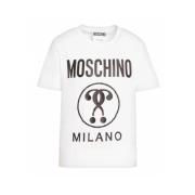 Moschino Couture T-shirt Vit Logo Print White, Herr