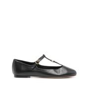 Chloé Svarta platta Mary-Jane ballerina skor Black, Dam