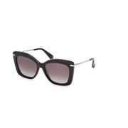 Max Mara Gradient Smoke Shiny Black Solglasögon Black, Dam