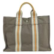 Hermès Vintage Pre-owned Canvas handvskor Gray, Dam