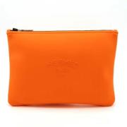 Hermès Vintage Pre-owned Tyg kuvertvskor Orange, Dam