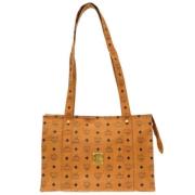 MCM Pre-owned Pre-owned Tyg totevskor Brown, Dam