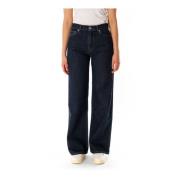 Kenzo Högmidjade Straight Leg Jeans Blue, Dam