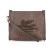 Etro Brun Pochette med Paisley Mönster Brown, Dam