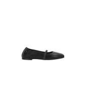 Brunello Cucinelli Svarta platta ballerinaskor Black, Dam