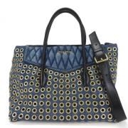 Miu Miu Pre-owned Pre-owned Tyg handvskor Blue, Dam